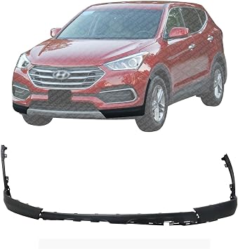 US AUTO PARTS PLUS New Front Bumper Lower Cover Textured Plastic Direct Replacement For Hyundai Santa Fe Sport 2017-2018 865124Z500 HY1015108