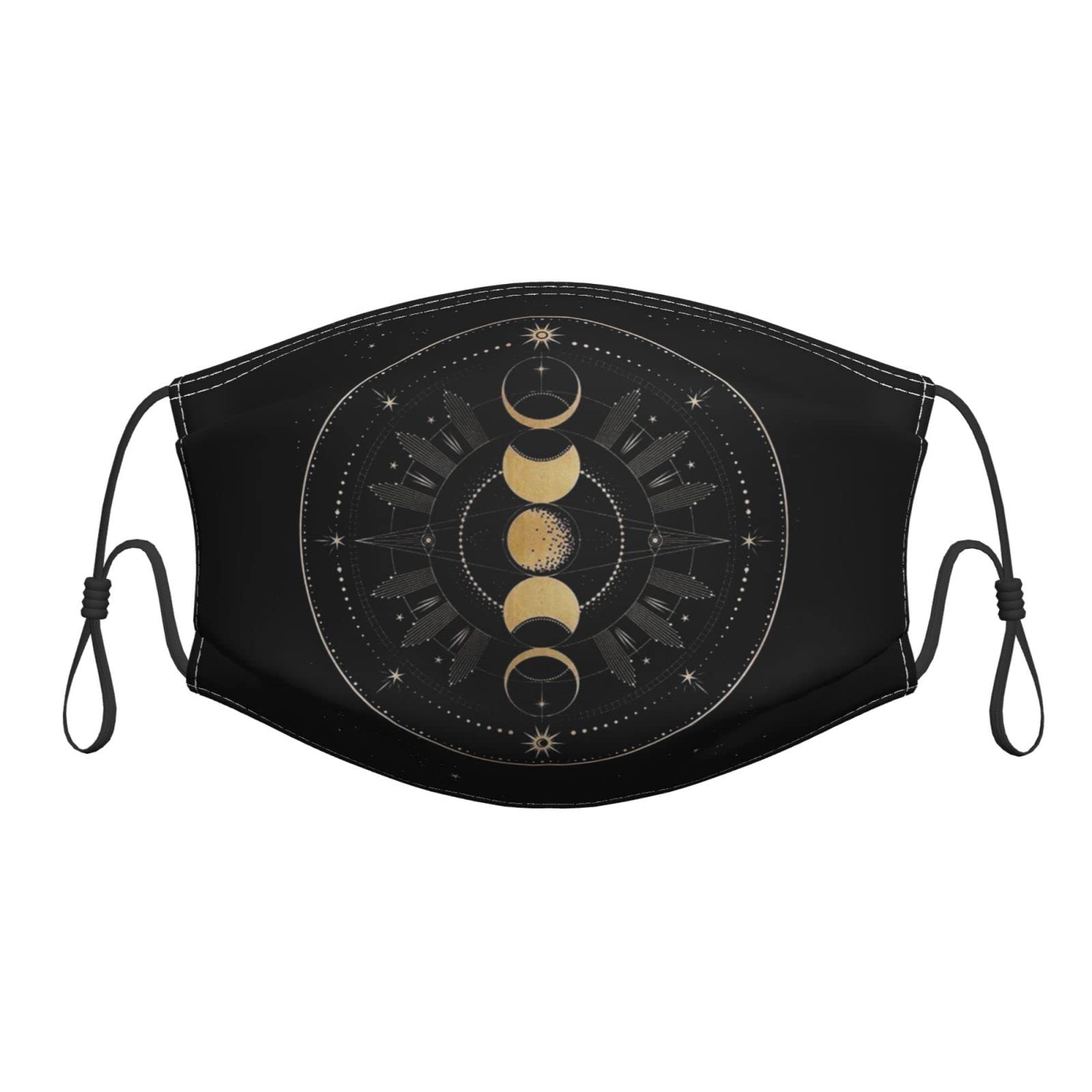 Dreamcatcher Pagan Moon Wicca Wiccan Face Mask Adult Dust Washable Reusable with Filters Black