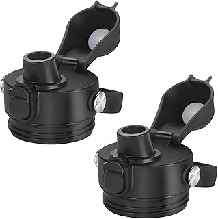Auto Spout Lid for YETI Rambler Bottles, Fits 18/26/36/64 oz Bottles, Chug Replacement Lid Cap with Push-Button Lid and Flexible Handle…