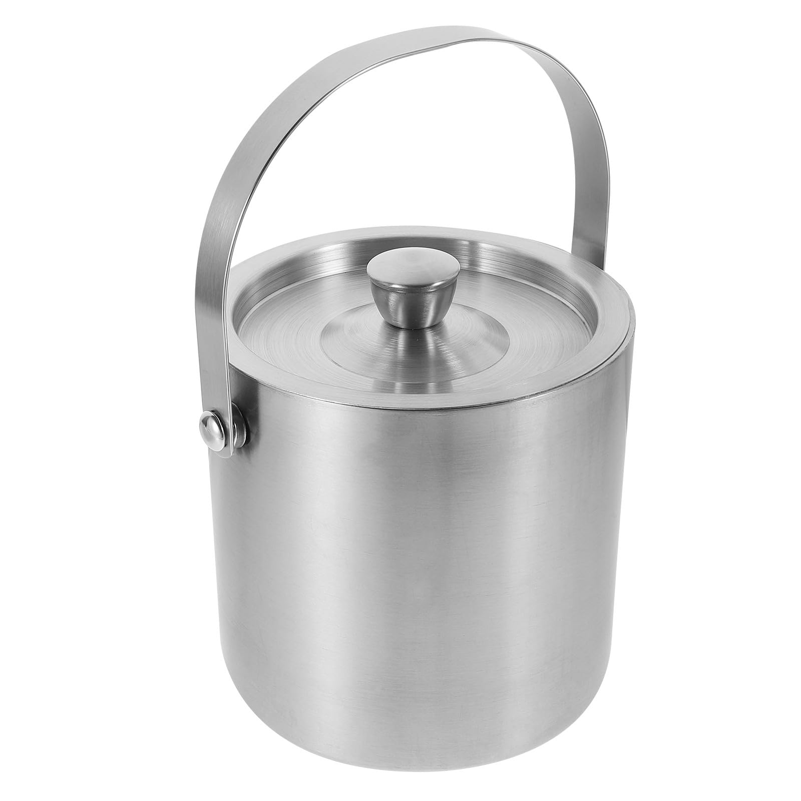Seau à Glace de Bar Tonneau 1,6 L Acier Inoxydable Isolé