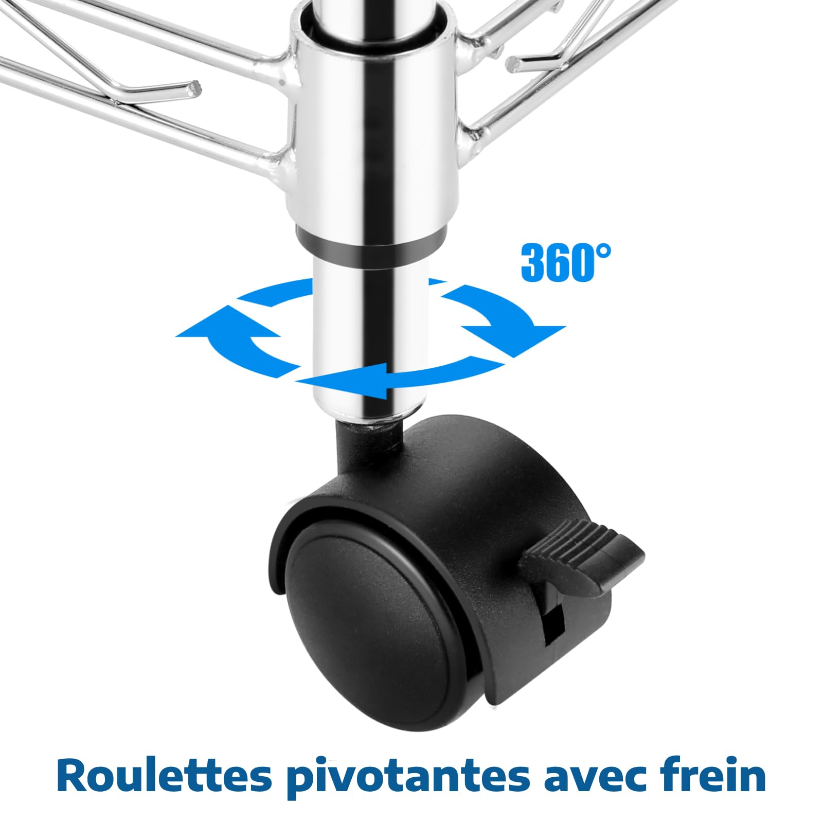 Himimi Étagère en Fil d'acier à 5 Niveaux sur Roues, étagères chromées pour Salon de Cuisine de Garage, étagère Robuste, 23,2 x 13,8 x 72 Pouces (L xlx H)