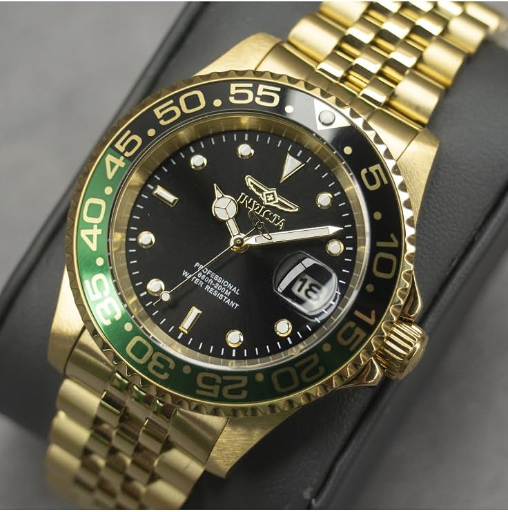 Invicta Pro Diver 44526 Men's Watch - Quartz Movement - Stainless Steel with Black Dial - 40 mm