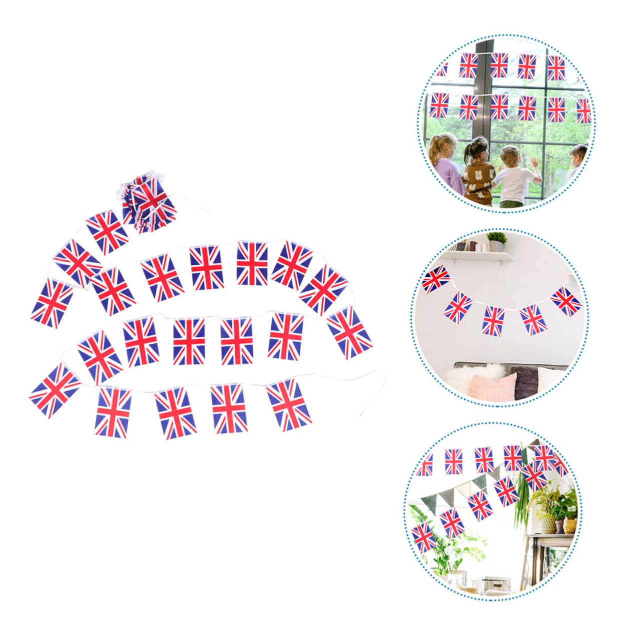 Happyyami 4pezzi Bandierine Giardino Reutilizzabili Bandiere Britanniche Per Feste Decorazioni Patriottiche e All Aperto Metri Da Bandiere Rectangolari