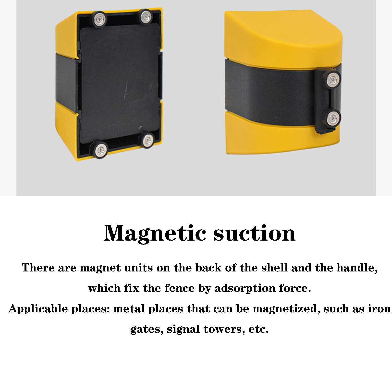 oiakus Magnetic Retractable Belt Barrier, 10m Wall Mount Safety Belt? Crowd Control Ribbon with ABS Case, Retractable Barrier for Outdoor Retail Stores Airports Banks ?Hotels ?Parking Lot