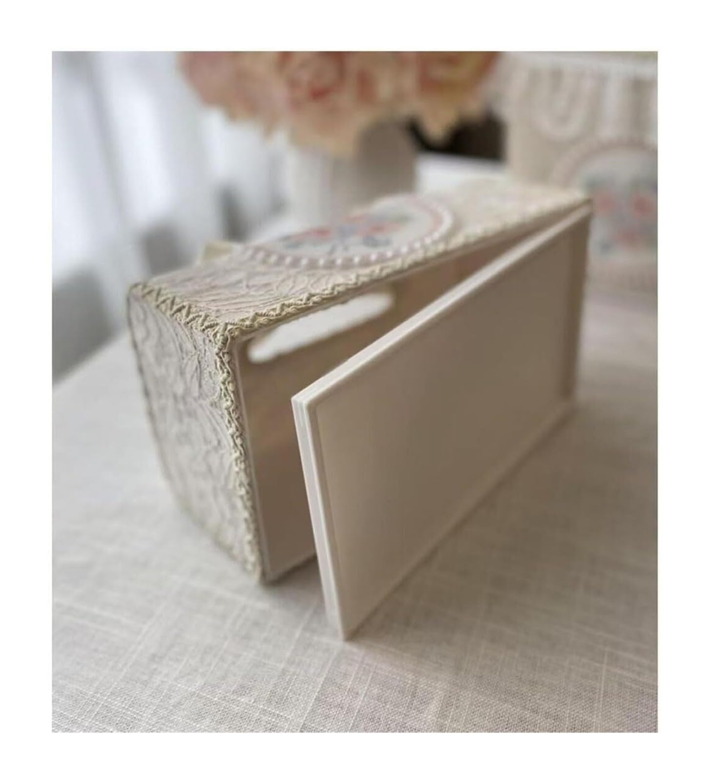 Kosmetiktuch-Spenderbox Taschentuchhalter, Stoffkunst, süßer Boxspender, Servietten-Organizer Must-Haves für die Wohnung(A-beige)