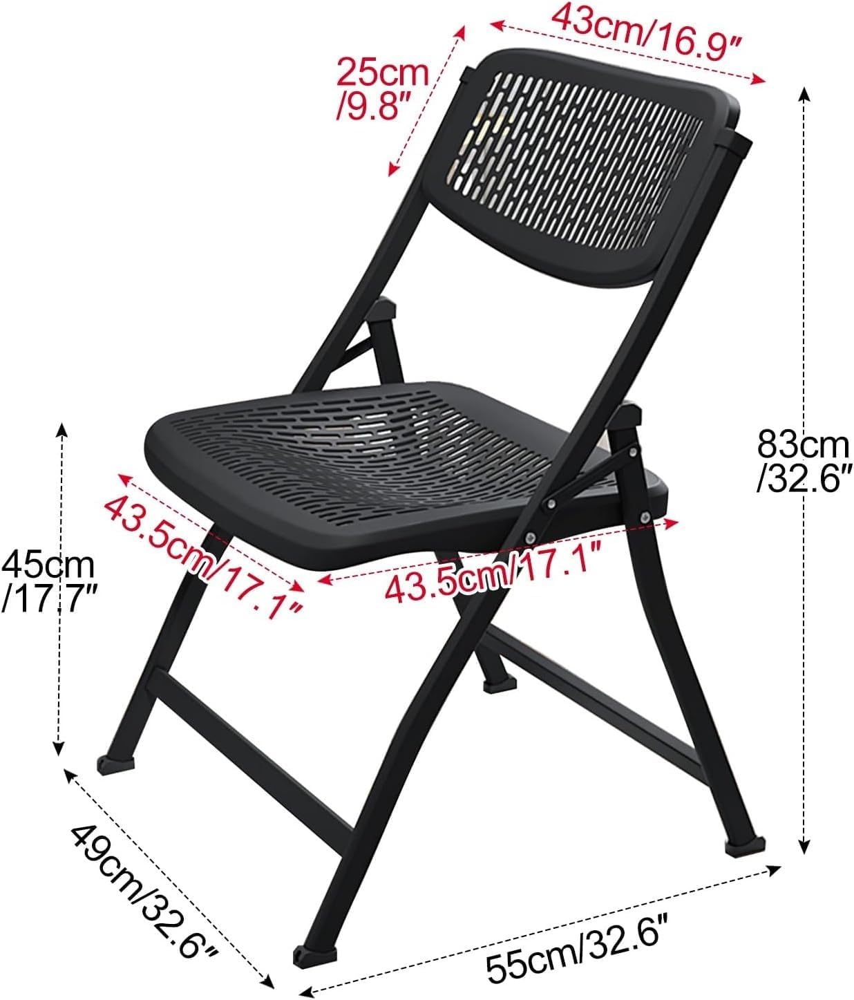 Plastic Folding Chair, Folding for Wedding Party Outdoor Indoor and Office, Portable Commercial(Yellow,4)