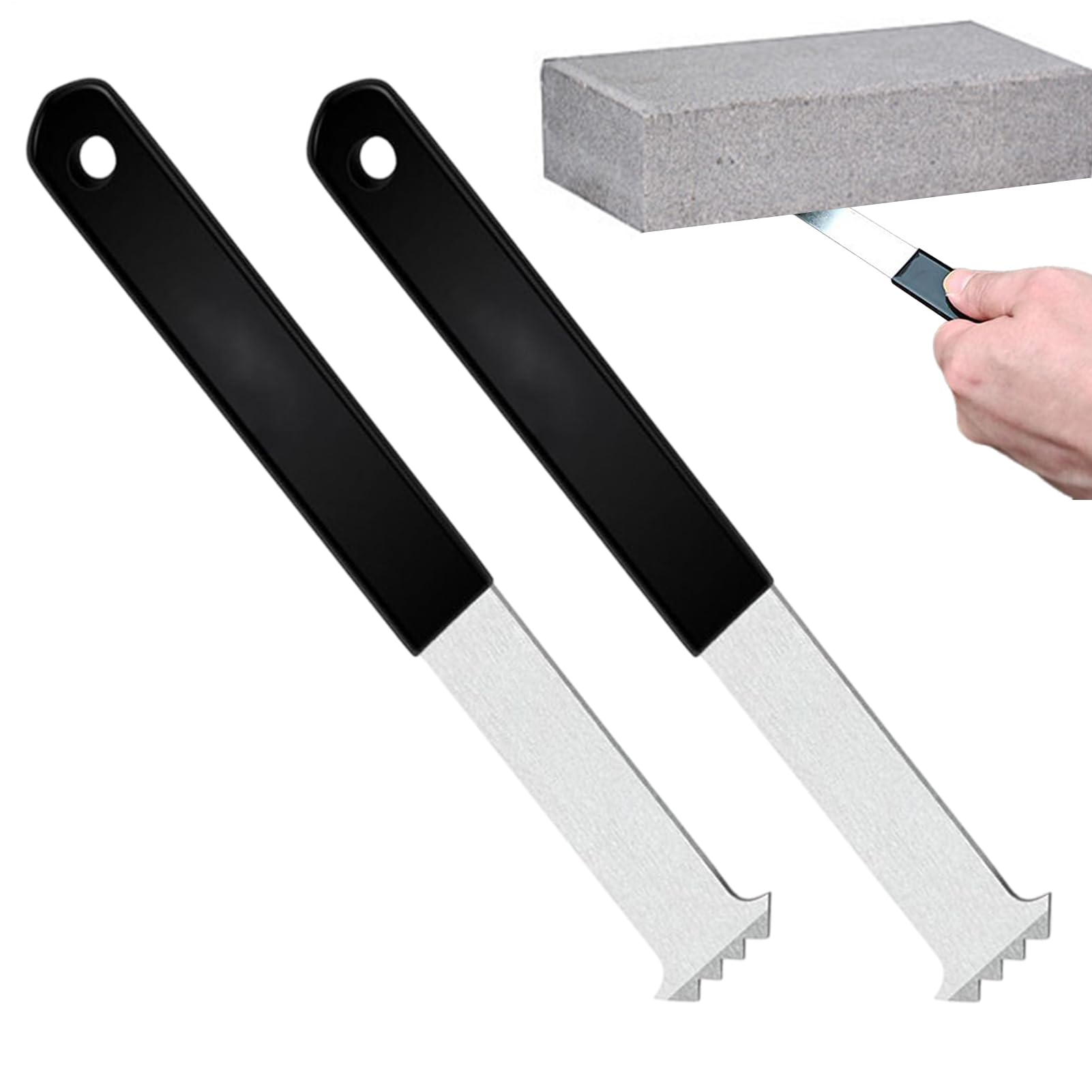 Outils de pavé et grattoir manuel | Lot de 2 avec poignée ergonomique