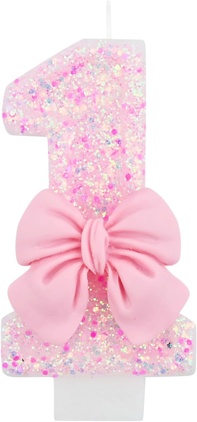 Number Candles for Cakes, Pink Candles for Cake, Number Candles with