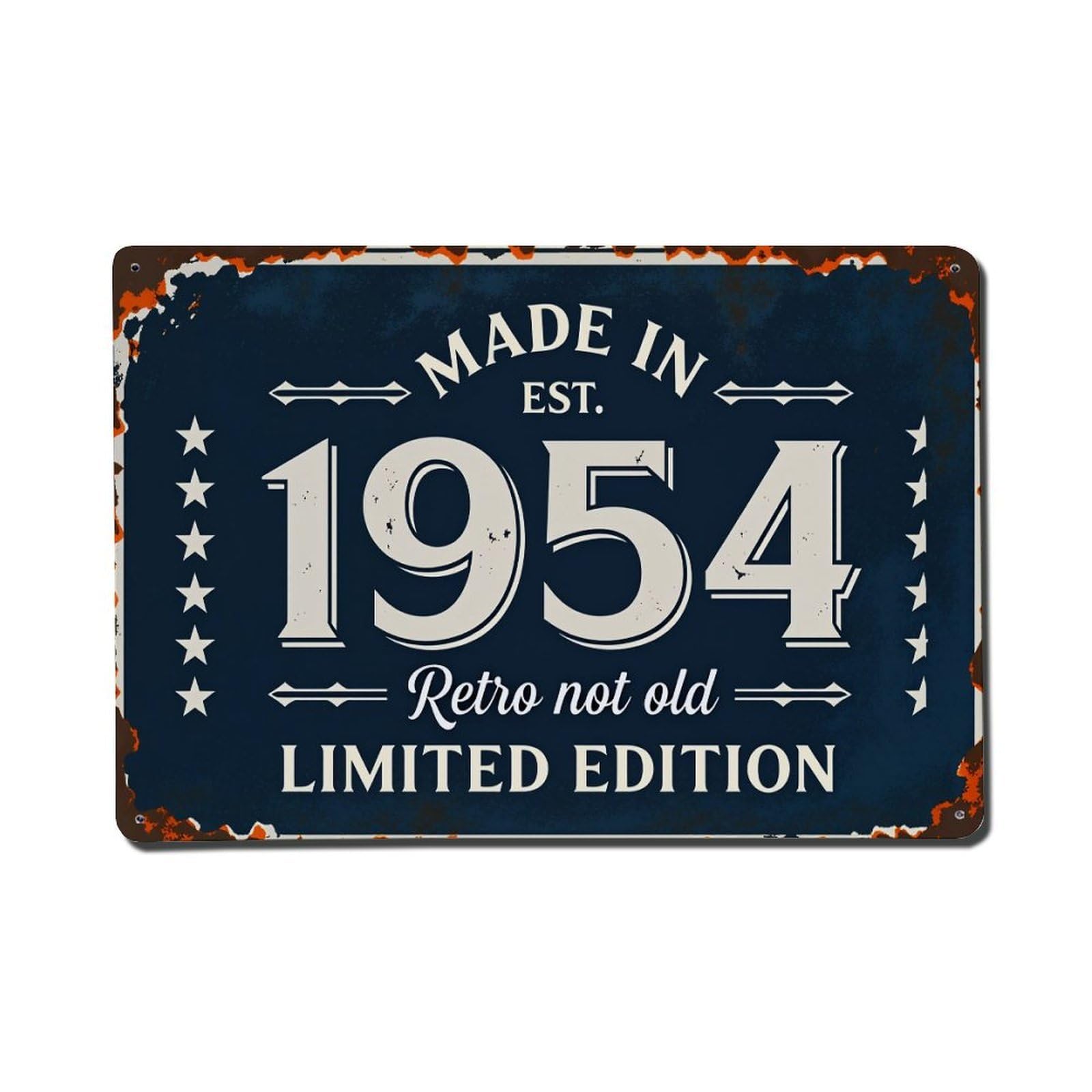Ndieha Vintage Made In 1954 Retro Not Old Limited Edition Tin Sign Metal Poster Retro Bar, Home, Man Cave, Kitchen, Laundry Room Wall Art Decor Gift 8X12 Inch