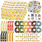 Yeyeplum 98 Pcs Softball Include Softball Goodie Makeup Bags Bracelet Hair Bands Hair Ties Sticker for Sports Team Gifts Birthday Decoration Party Supplies(Stylish)
