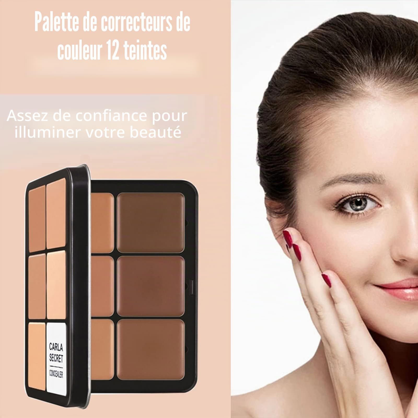 Crème correctrice de couleur professionnelle, palette de 12 couleurs de fond de teint, maquillage couvrant et correcteur longue durée pour les cernes, l'acné et les imperfections, réduit les rougeurs