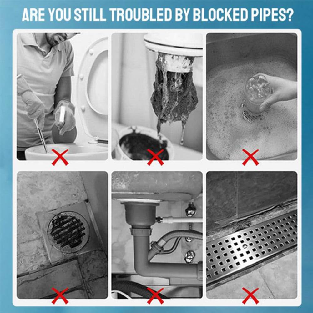 Powerful Pipe Dredging Agent, Powerful Quick Cleaning Drain Toilet Cleaner Tool, Pipeline Dredging Agent for Kitchen and Toilet Pipelines (1 pcs)