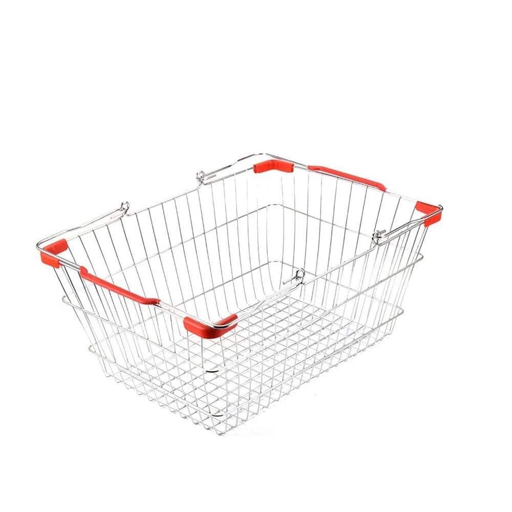 Supermarket Metal Shopping Basket Shopping Basket Storage Baskets Kitchen Basket with Handle