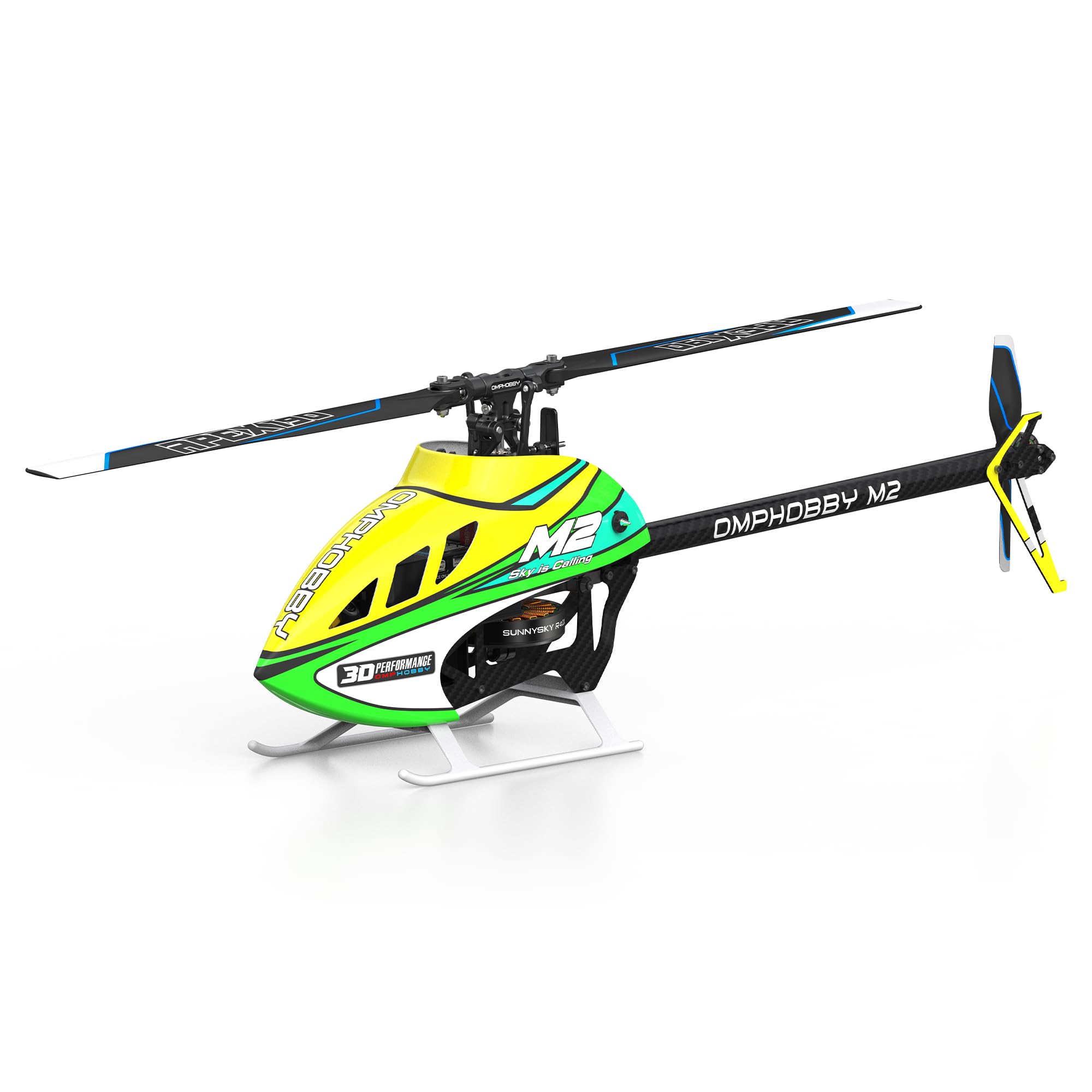 OMPHOBBY M2 V3 PRO RC Helicopter for Adults, Support APP Tuning & Telemetry, 6CH 3D Brushless Direct Drive, Lightweight 320g, OFS3 Flight Control, 200-Class Mini Helicopter for Outdoor Yellow PNP