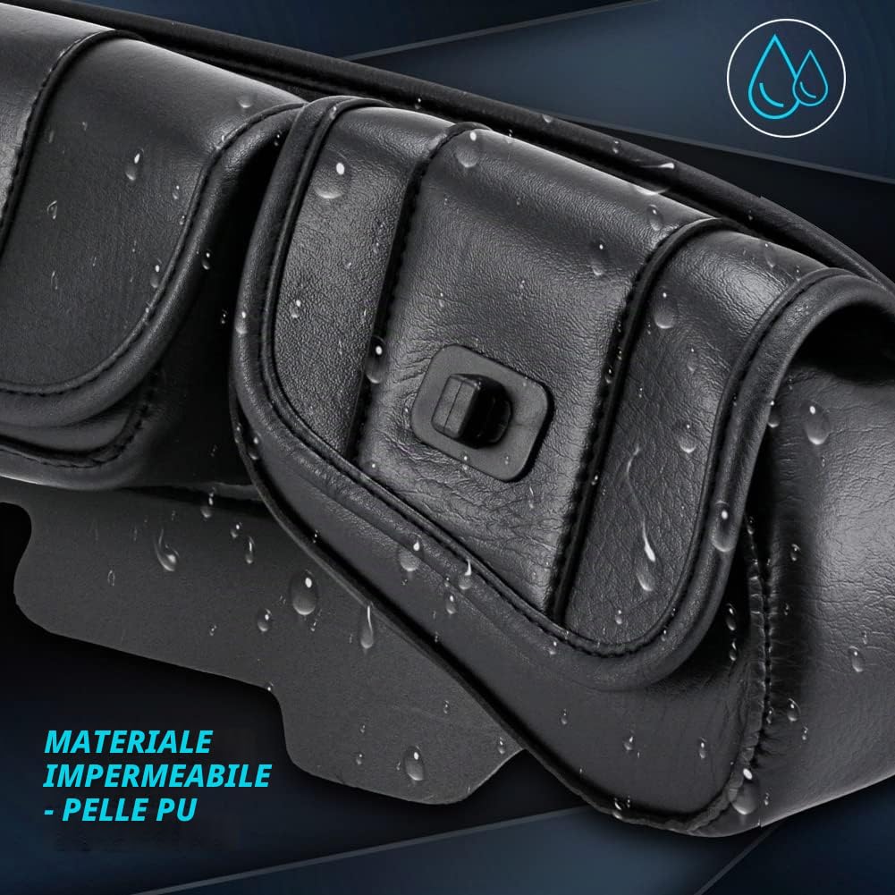 KATUR Custodia per Parabrezza per Moto Borsa in Pelle PU con Chiusure magnetiche per Borse da Parabrezza Harley Touring Street Glide Electra Glide 1996-2013