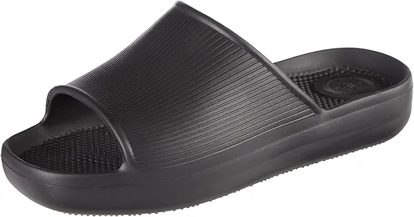 totes womens Everywear Lightweight Waterproof Ribbed Texture Slide Sandal