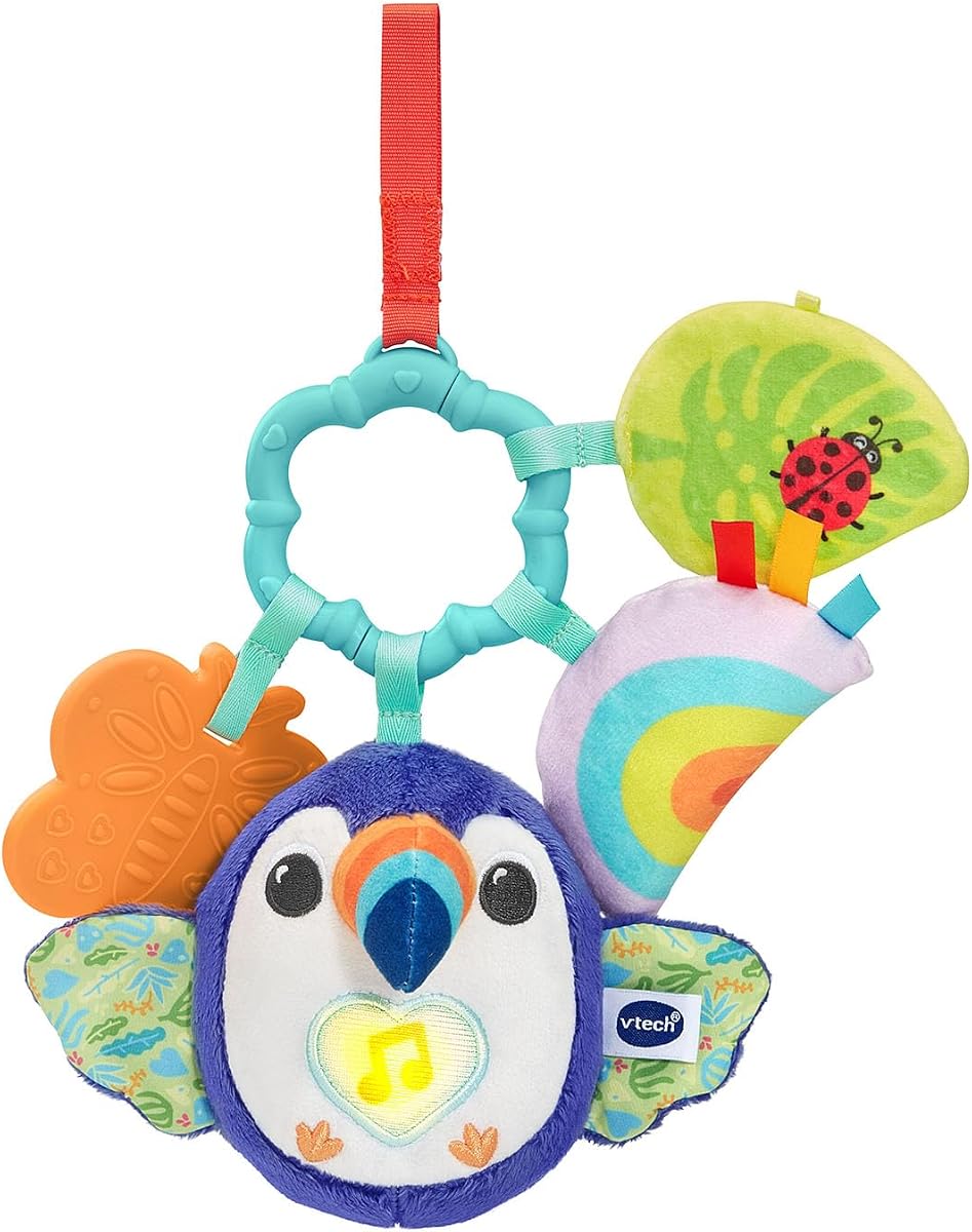 VTech Bebé Tucán de Peluche para Llevar con Música y Juguete Mordedor