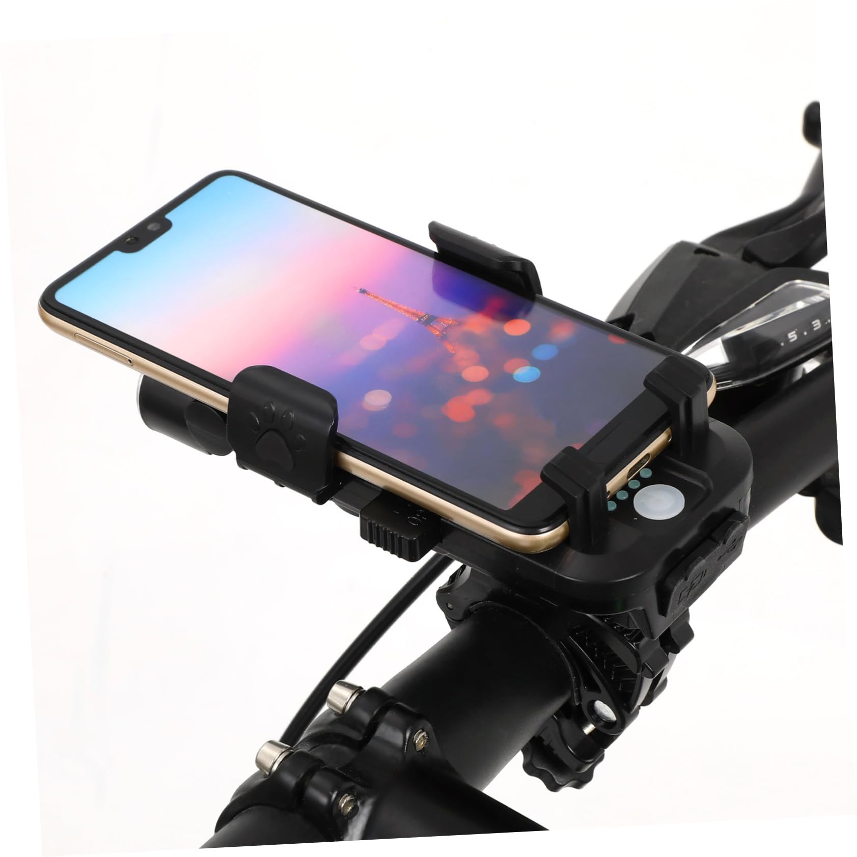 ifundom 4000mah Luce Posteriore per Bici Luci LED per Bicicletta Supporto per Telefono Clacson Batteria Ricaricabile Tramite USB per Guida Notturna in Mountain Bike