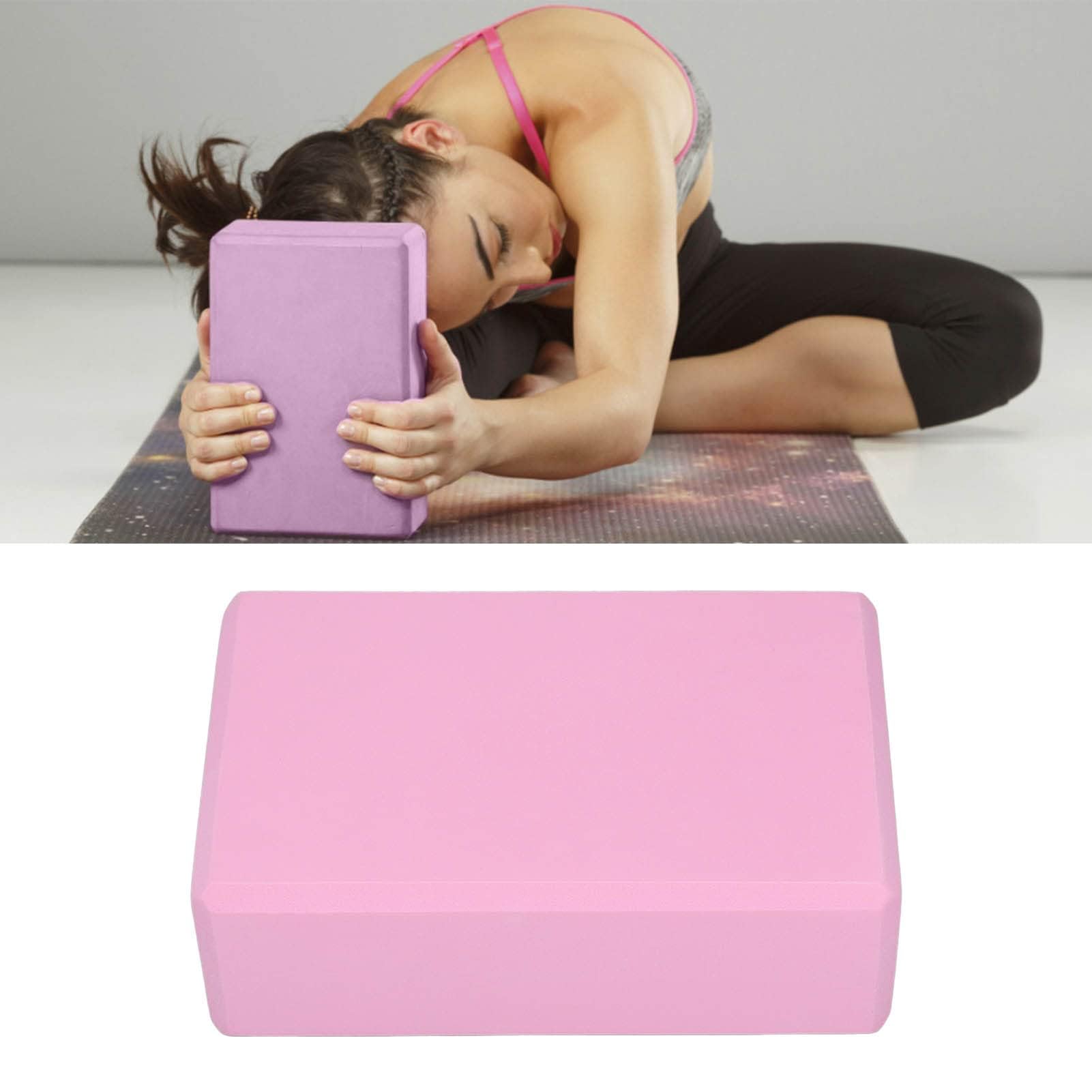 Pink Yoga Block, Foam 2 Pack Foam Travel Yoga Pilates Blocks Stability Non-slip Blocks for Meditation Pilates YogaOther Postpartum Care