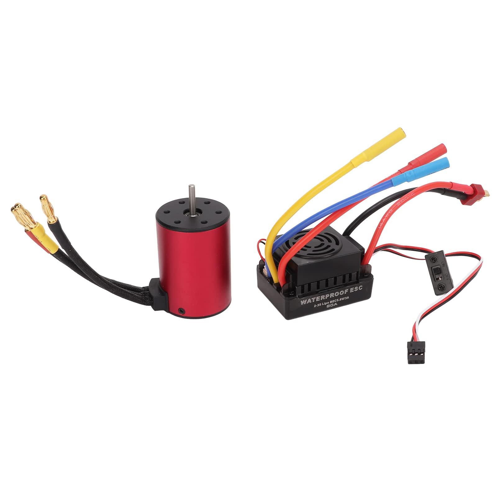 Yctze Bezszczotkowy Silnik S3650 3900KV i 60A ESC do Samochodów /10 RC - Części do Modernizacji o Wysokiej Wydajności z Wieloma Funkcjami