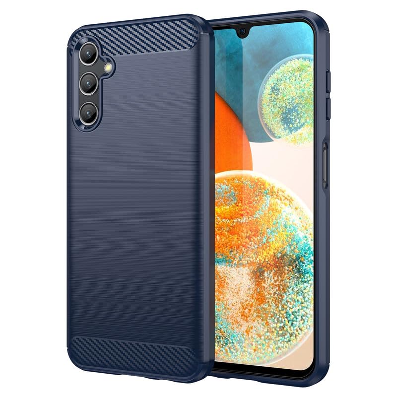 Image of Basic Case for Samsung Galaxy A14 5G / A14 4G (Carbon Fibre Blue)