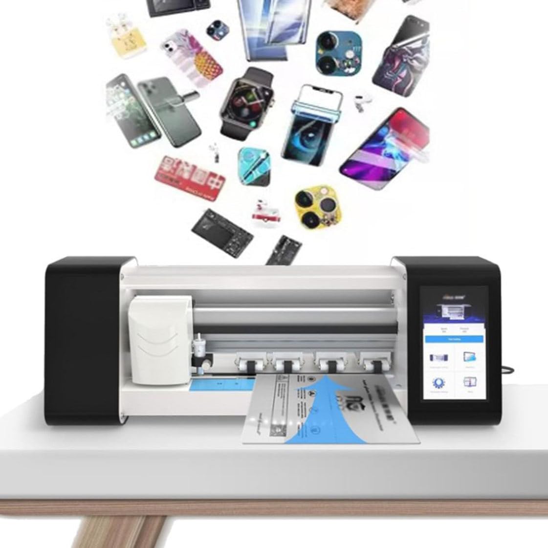 LJCSSD Intelligent Film Cutting Machine for Hydrogel TPU Screen Protectors for Front of The Cellphone,Mobile Phone Screen Protector Machine Cutting,for Smartphones,Watches and Tablets Edge