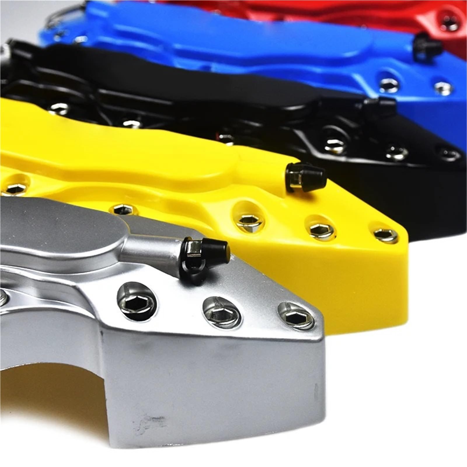 Osłona Zacisku Samochodowego 4 sztuki 3D ABS osłony zacisku hamulcowego, tarcza hamulcowa ochronna pasująca do Seata Ateca Leon Altea Cupra Arona(4Pcs M and S Blue)