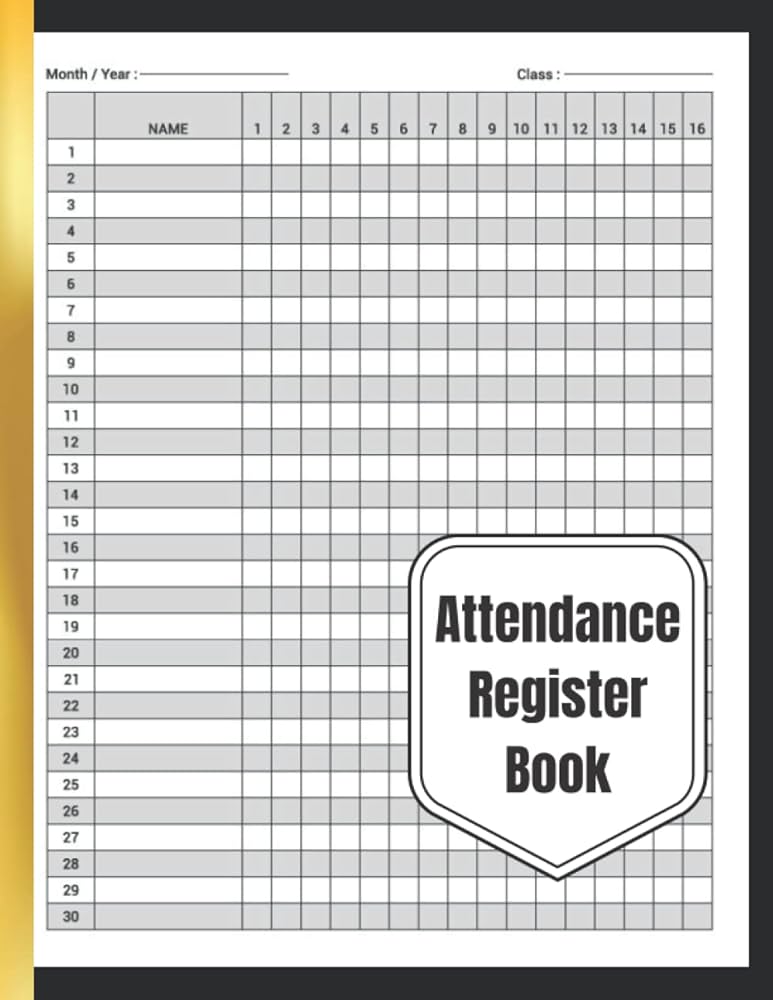 Attendance Register Book: Easy To Use | Simple Tracker Sheet | Multiple Classes | School College Attendance Book | Teachers Attendance Book | Church ... Record book | 120 Pages | 8.5 x 11 inches.: Art, My Printable: 9798430104788: Amazon.com: Books for Free Printable Church Attendance Sheets
