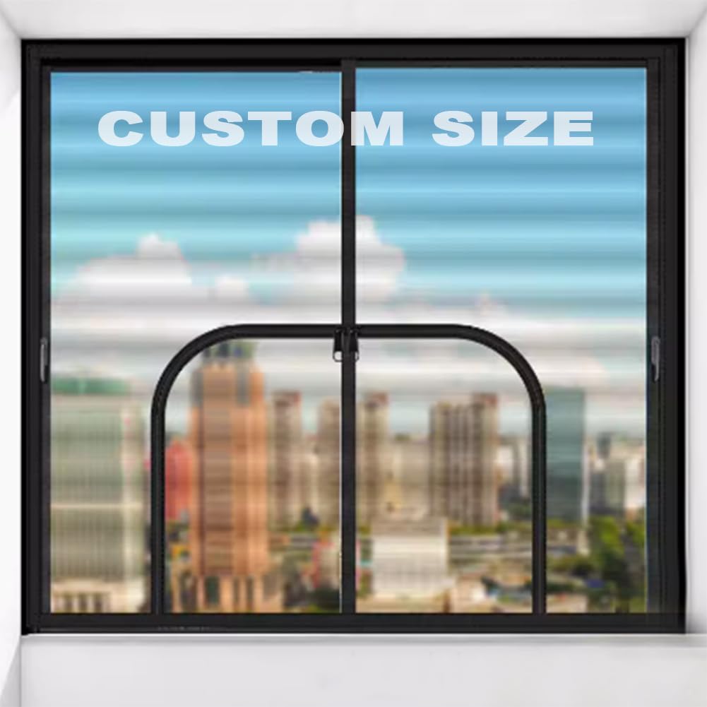Custom Size Fly Screen Netting Anti-Mosquito Insect Mesh,Self-Adhesive Cat Protection Window Net with Zipper,Keep Flys/Bugs/Mosquitoes/Bee Out