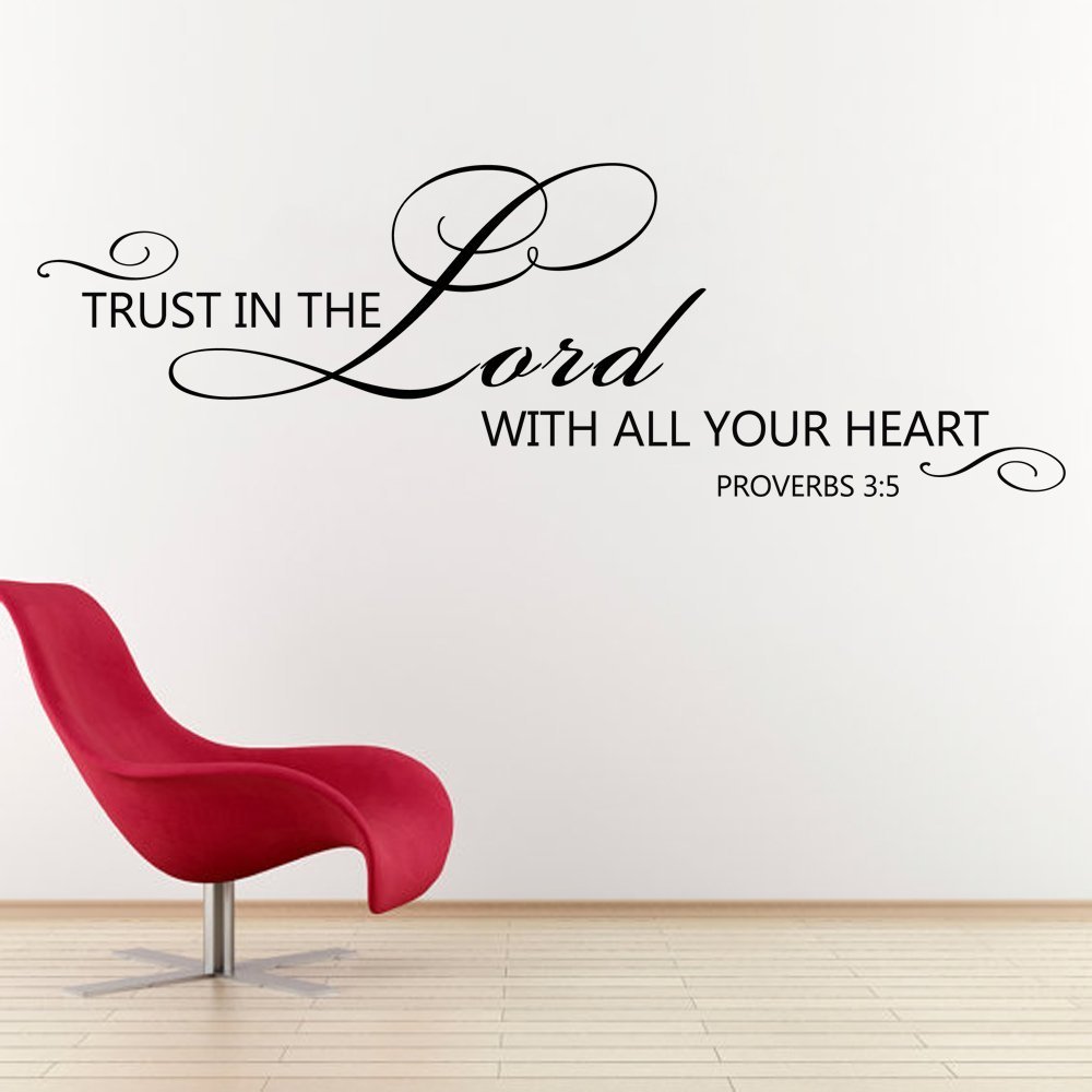 DecaltorTrust in The Lord with All Your Heart - Bible Verse Wall Decal Quote