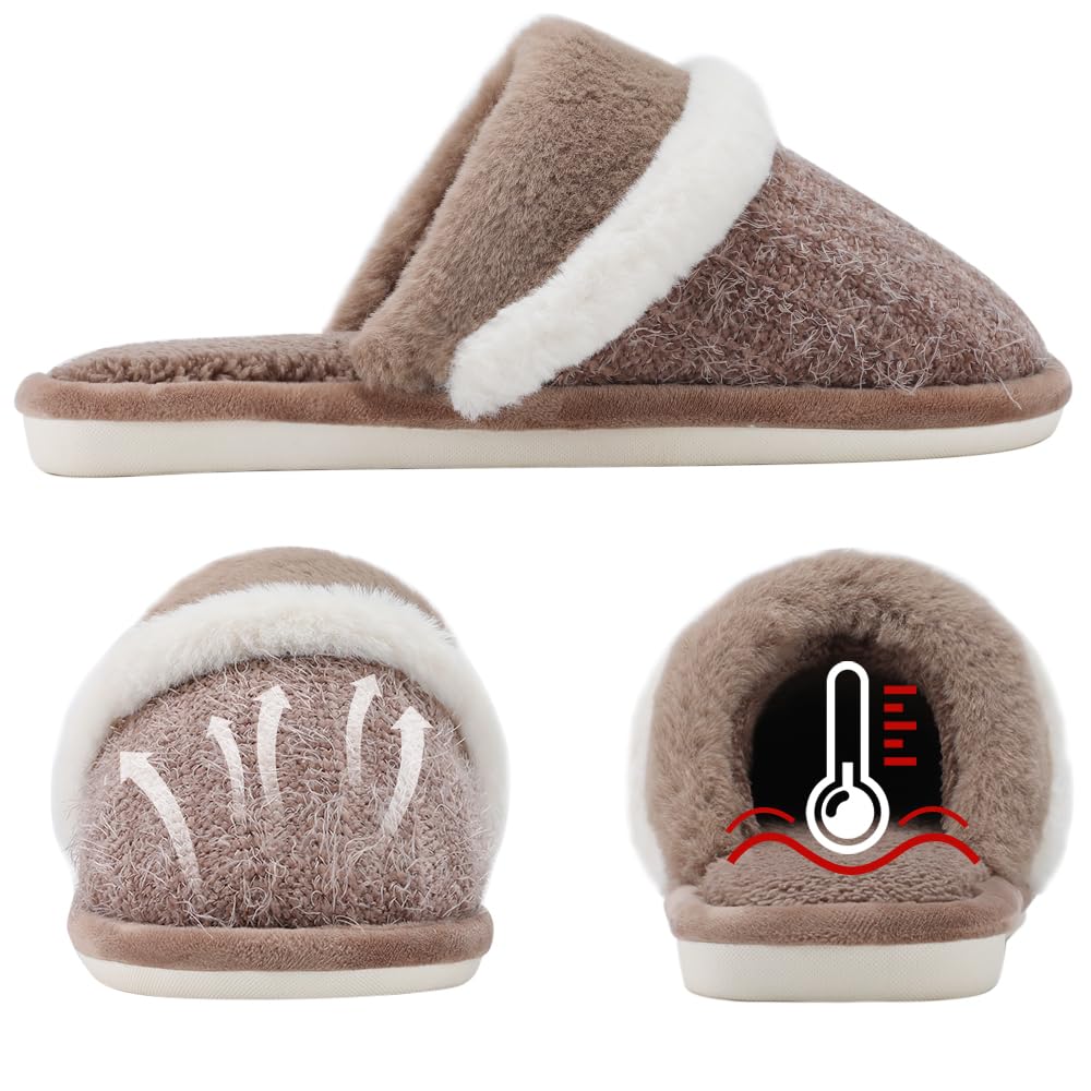GOEWY Pantofole Donna Uomo Invernali Peluche Ciabatte Comode Casa Calde Scarpe da Casa Antiscivolo Memoria Schiuma Slippers Antiscivolo Suola Scarpe Interno Esterno