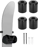 Suporte e suporte de parede para snowboard – Sistema de armazenamento de snowboard de borracha PU com suporte de parede, acessórios de snowboard premium para pranchas com fixações, suporte de exibição