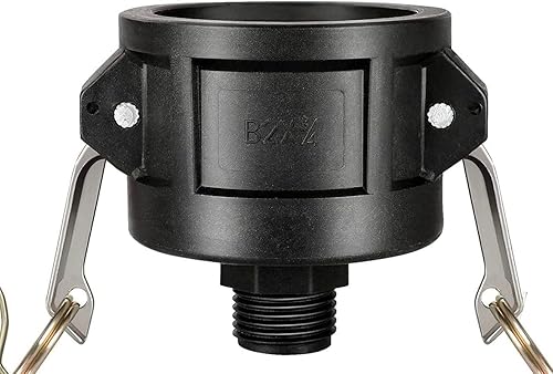 Muasopst 275 330 galones IBC Tote Fittings IBC Adaptador de drenaje de tanque para manguera de jardín Camlock Manguera de agua de jardín Cerradura