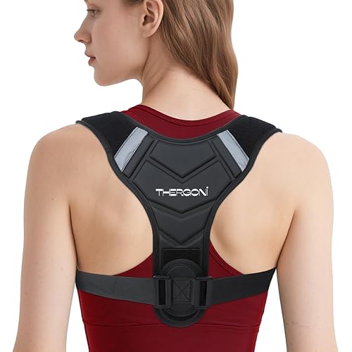 Posture Corrector for Women and Men, Adjustable Back Brace for Spine Alignment & Shoulder Support, Comfortable & Breathable Clavicle Straightener, Supports Better Posture & Reduces Upper Back Discomfort (Large)30" to 45"