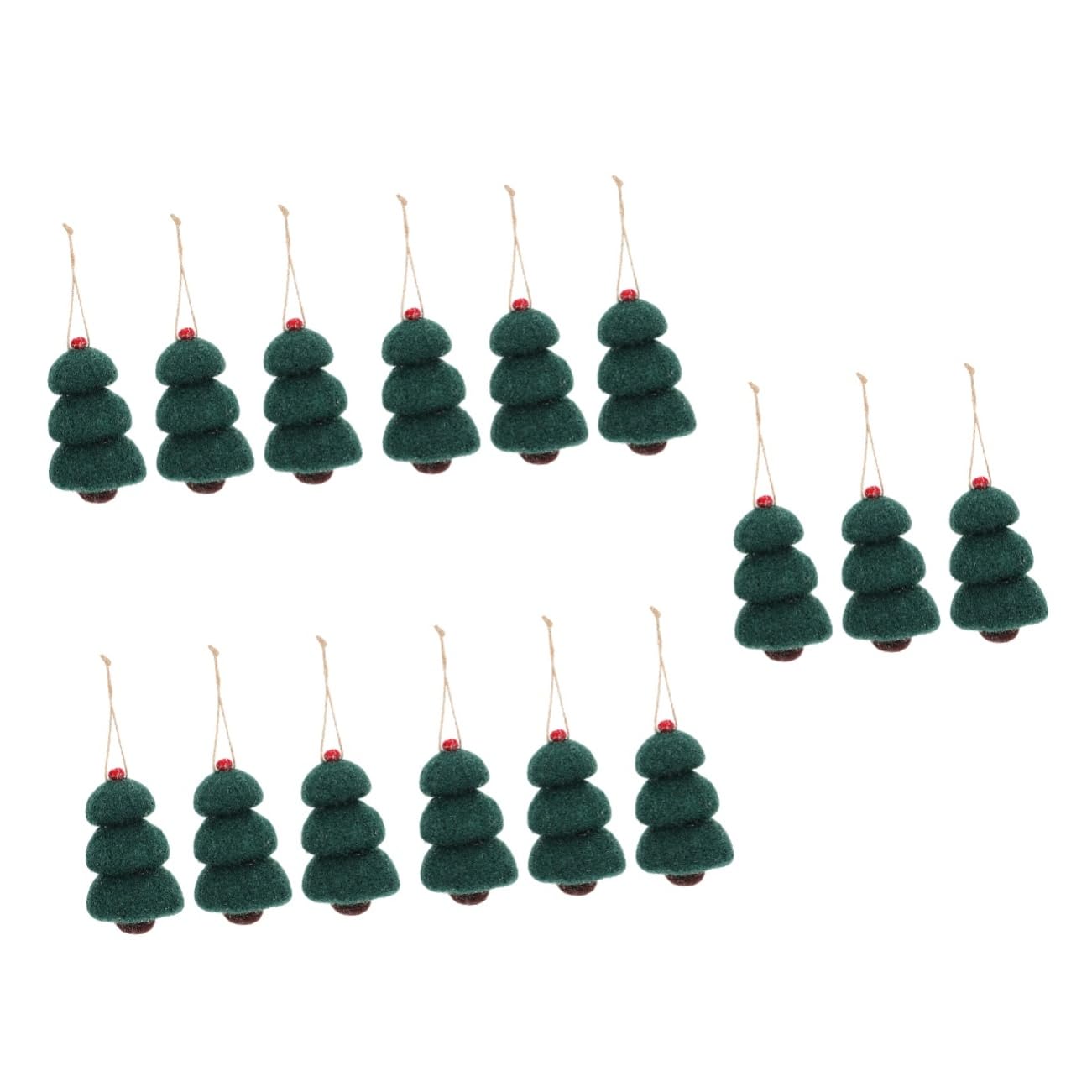 Ciieeo 15piezas Adornos Colgantes De Fieltro De Lana para Navidad Juego De para Árbol y para Decoración De Puertas y