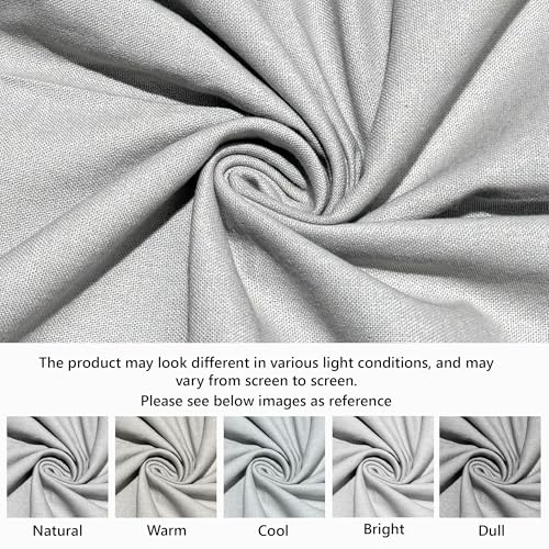 Image of R home 100% Cotton Table Cover, Fint Grey, 56 x 72 Inch, Machine Washable & Reusable | Ideal for Dining Table & Centre Table, Easy Maintenance, 200 GSM Thick Fabric