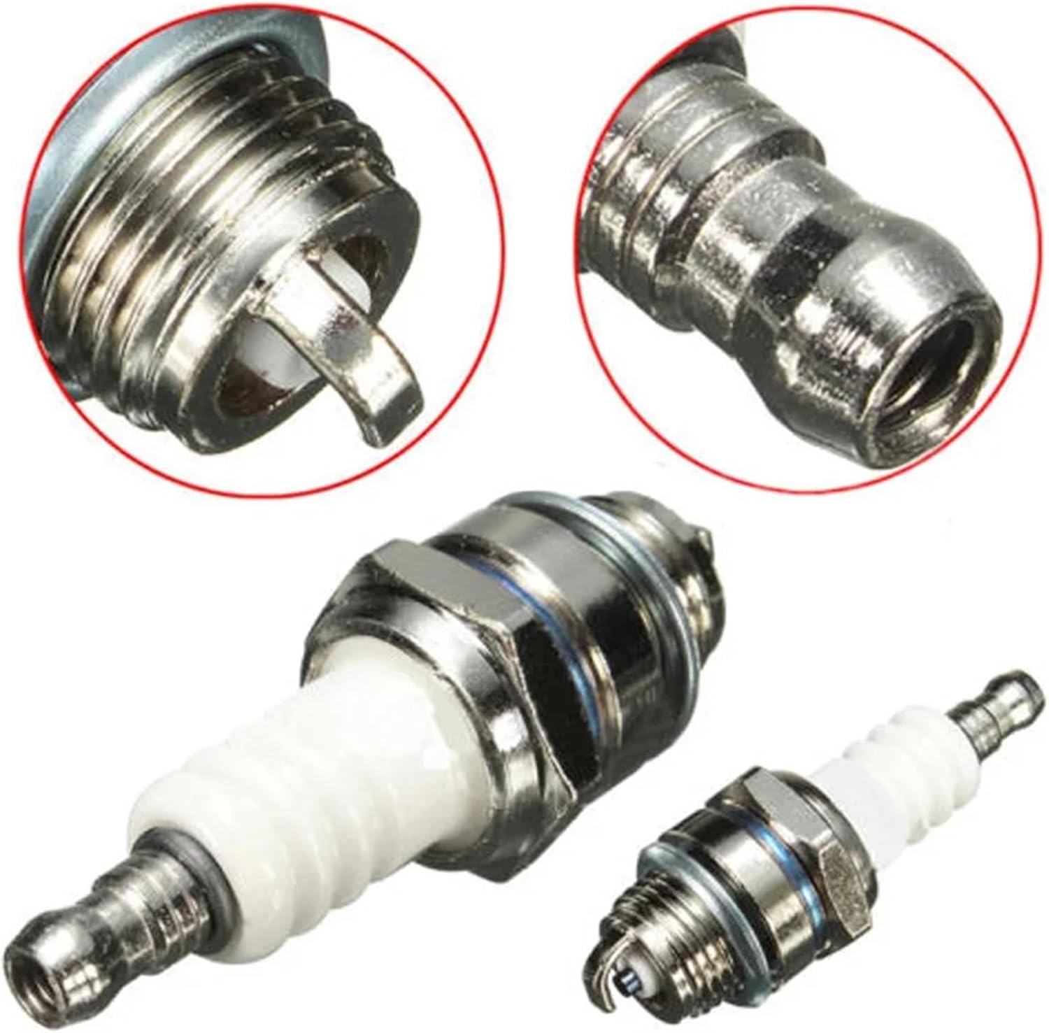 5PCS/10PCS Motorcycle Engine Standard Spark Plug L7T Compatible with Briggs Stratton Motors Spark Plug Accessories Steel 55 * 22mm(5pcs)
