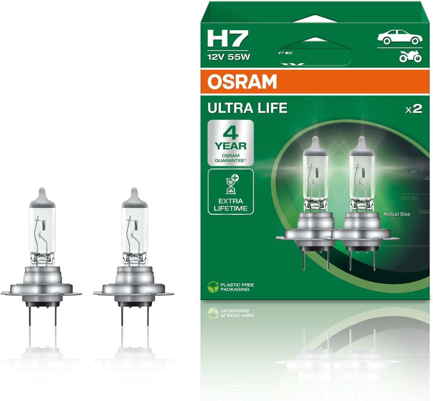 ULTRA LIFE H7, halogen headlamp, 64210ULT-HCB, 12 V passenger car, duobox (2 units)