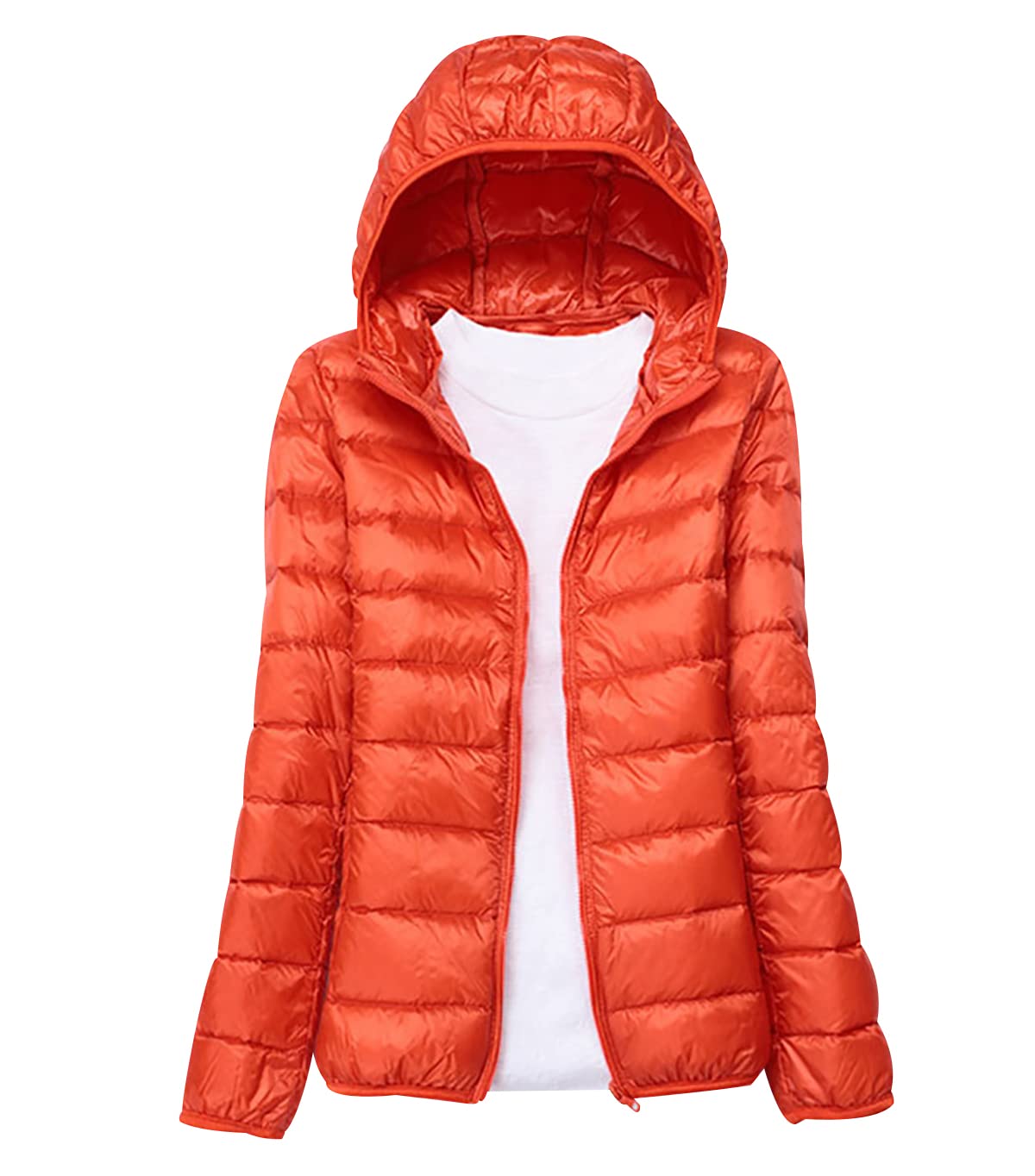 Piumino Leggero Donna Puffer Jacket Piumini Leggeri con Cappuccio Invernale Giacca Cappotto Giubbino Oversize Giubbotto Taglie Forti