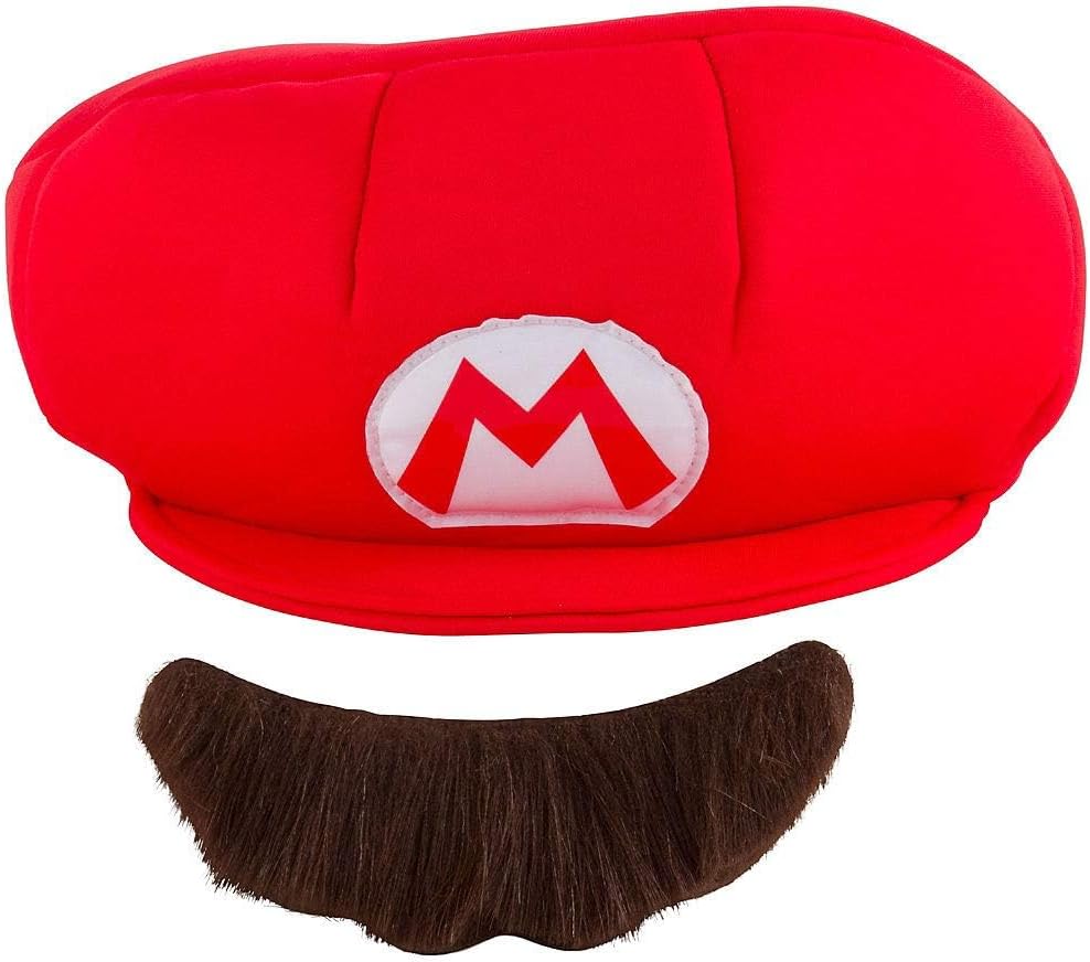 Disguise Nintendo Super Mario Brothers Mario Child Hat and Mustache, One Size Child image 3