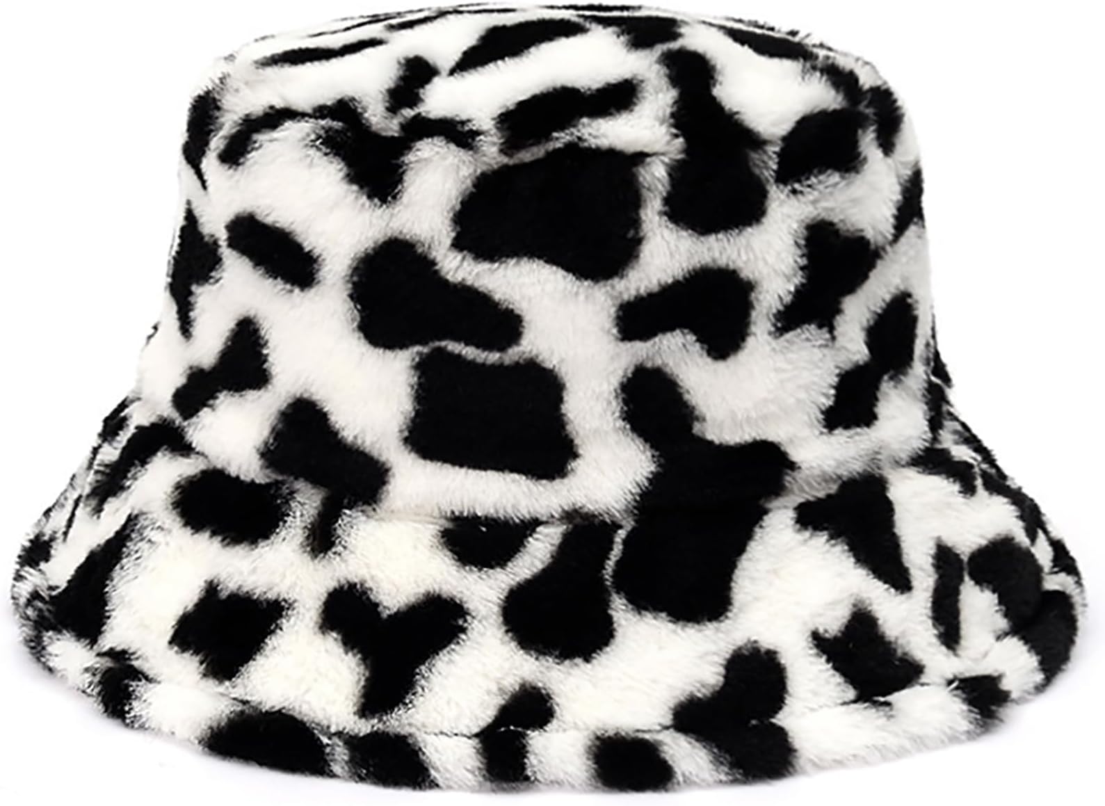 Winter Faux Fur Furry Bucket Hat Fluffy Fuzzy Warm Hat Plush Fisherman Hat for Women Teens Girls