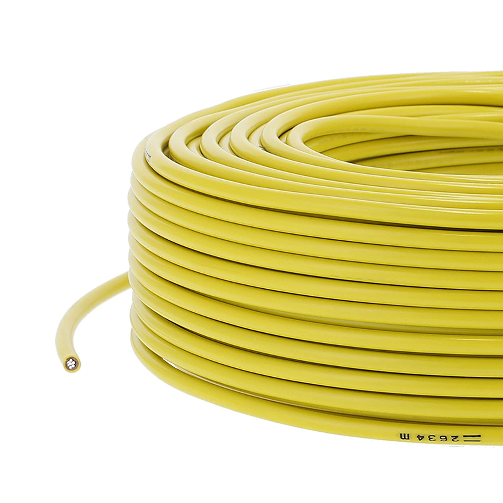 Aramox Przewód Elektryczny Aluminiowy Okrągły Przedłużacz 7 żył 1 X 10 mm² 328,1 Stopy AC300V Izolacja PVC do Sprzętu AGD Małe Narzędzia Instrumenty i Oświetlenie Elektryczne