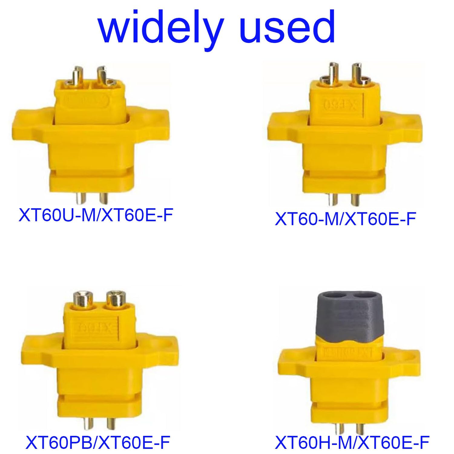RUNCCI-YUN XT60E-F XT60h XT60 Zestaw 5 par męskich złączy kablowych z gumową obudową wysokoprądową, wodoodporne śruby do baterii Lipo XT60