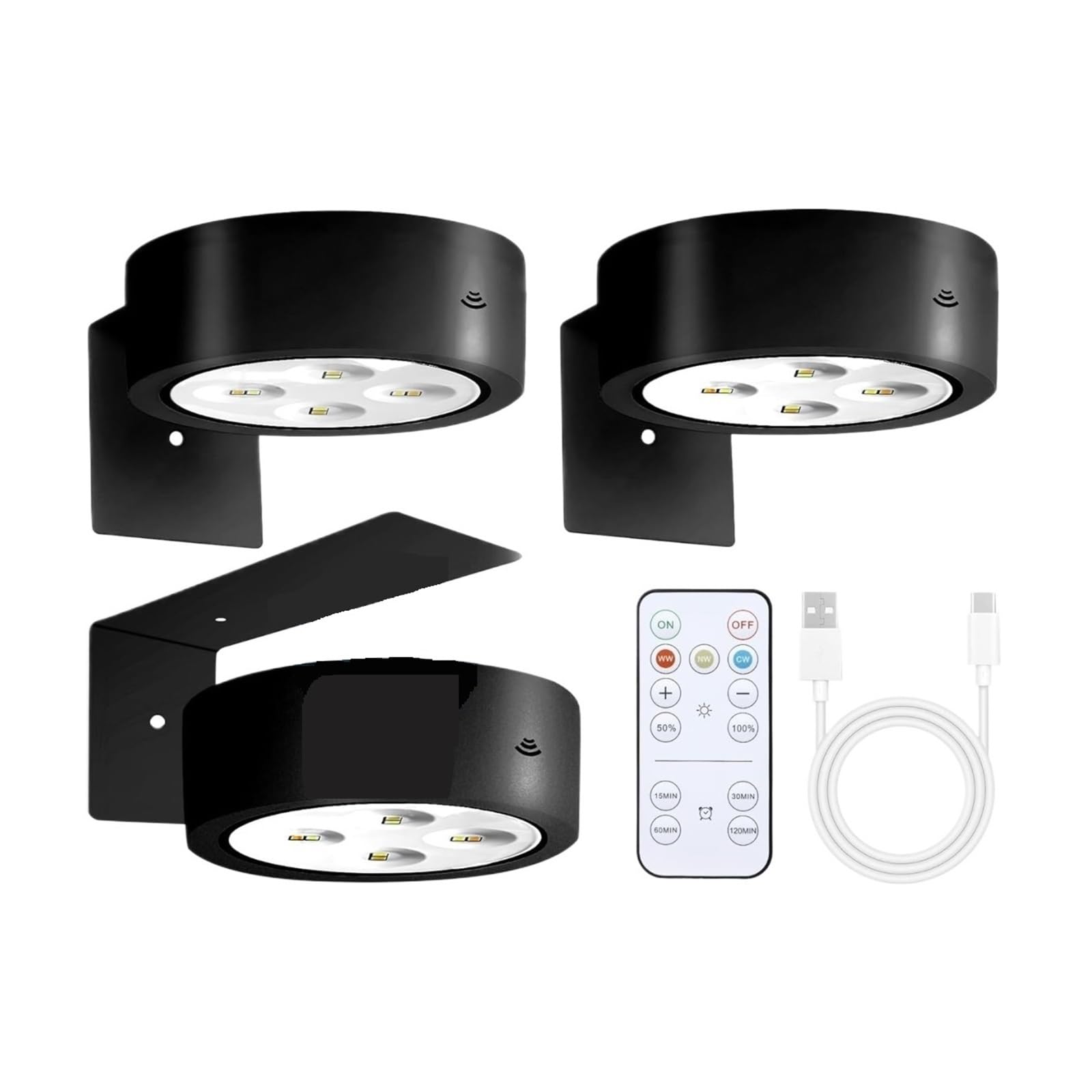 Luci For Quadri A LED, Luce Magnetica For Esposizione Artistica, Faretto Magnetico Dimmerabile For Pittura, Senza Fili For Con Telecomando Facile da installare(Black,3 color)
