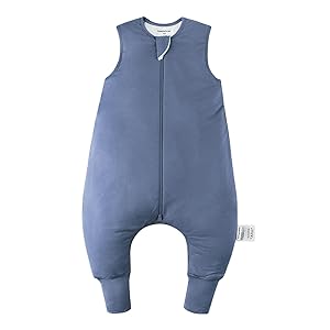 Okayinn BubblePanda Toddler Sleep Sack with Feet 6-12 Months 100% Cotton Wearable Blanket with Legs Baby Sleep Bag Walker 1.0 Tog Soft Quilted 2-Way Zipper