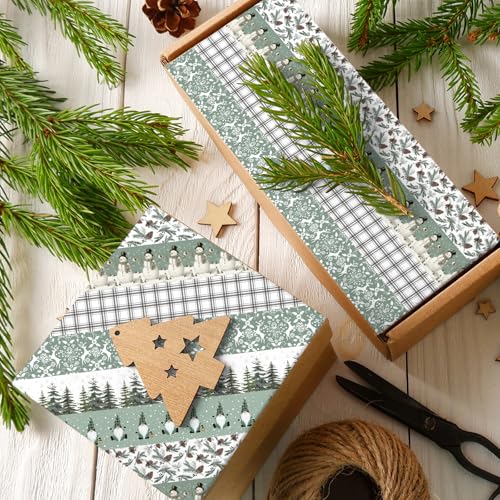 Cinta washi de Navidad verde salvia para personalizar tu diario y scrapbooking 7