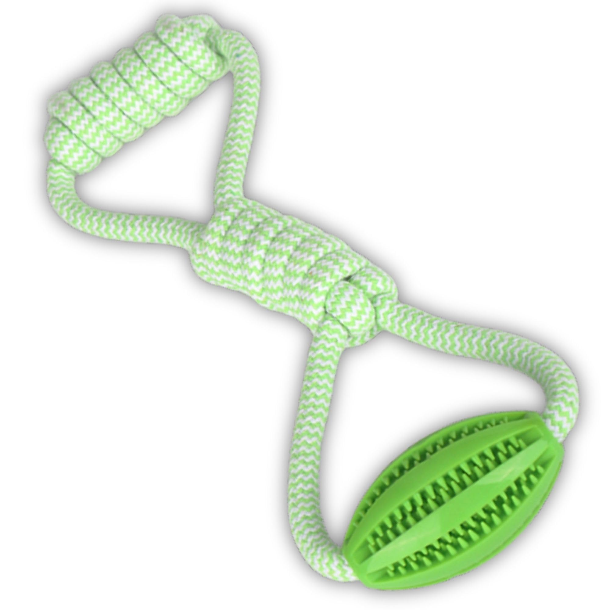MARO CreationsRope Tug & Treat Dog Toy - Durable Interactive Training for Puppies & Large Dogs | Strong Green Teething Toy for Enrichment & Boredom Relief | 2-in-1 Exercise & Play | UK Seller