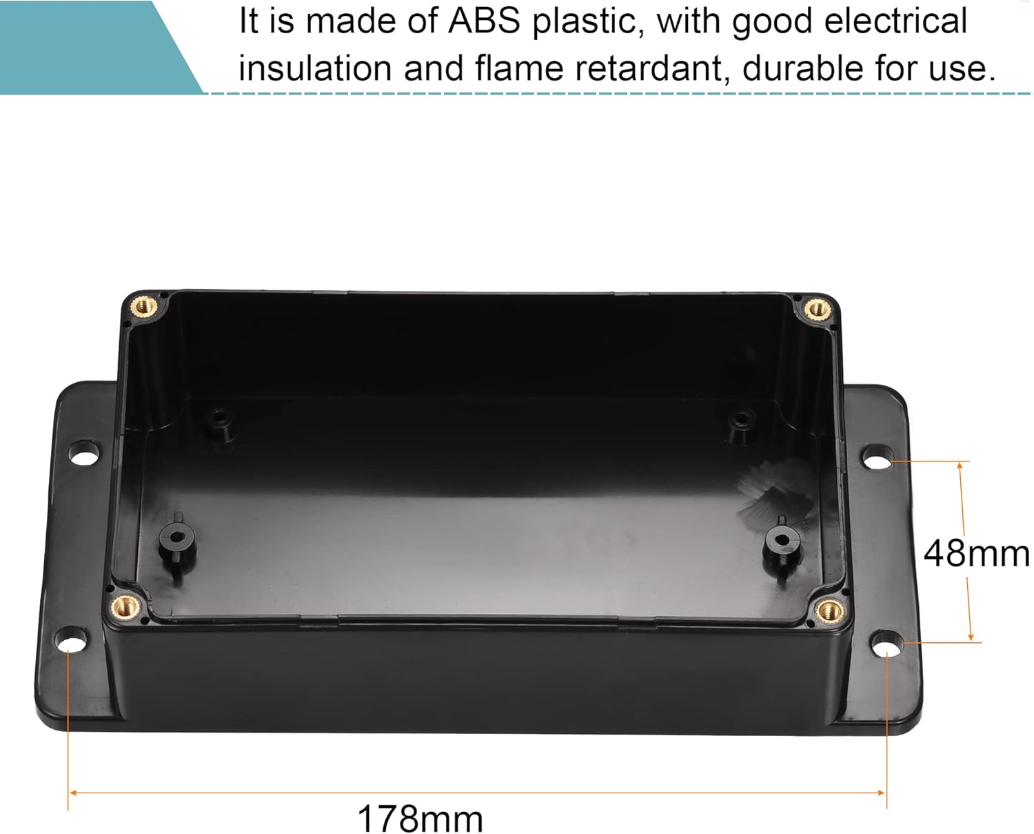 MECCANIXITY Waterproof Junction Box 158x90x57mm ABS for Wall Mounting Electrical Project Black