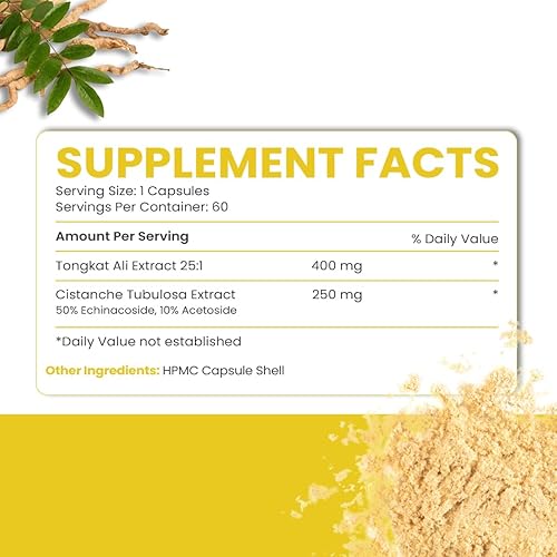 Miniatura 3 de Integral Wellness - Complejo Cistanche Tubolosa (pureza máxima) 60 cápsulas - Probado por terceros y sin relleno