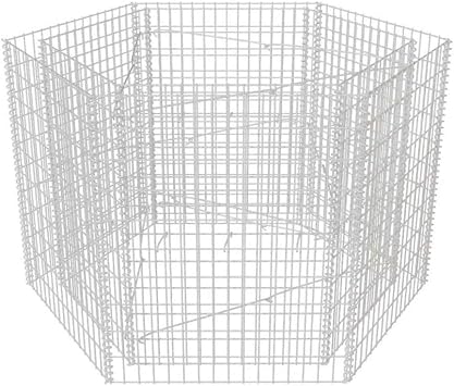 vidaXL Hexagonal Gabion Raised Bed 63"x55.1"x39.4